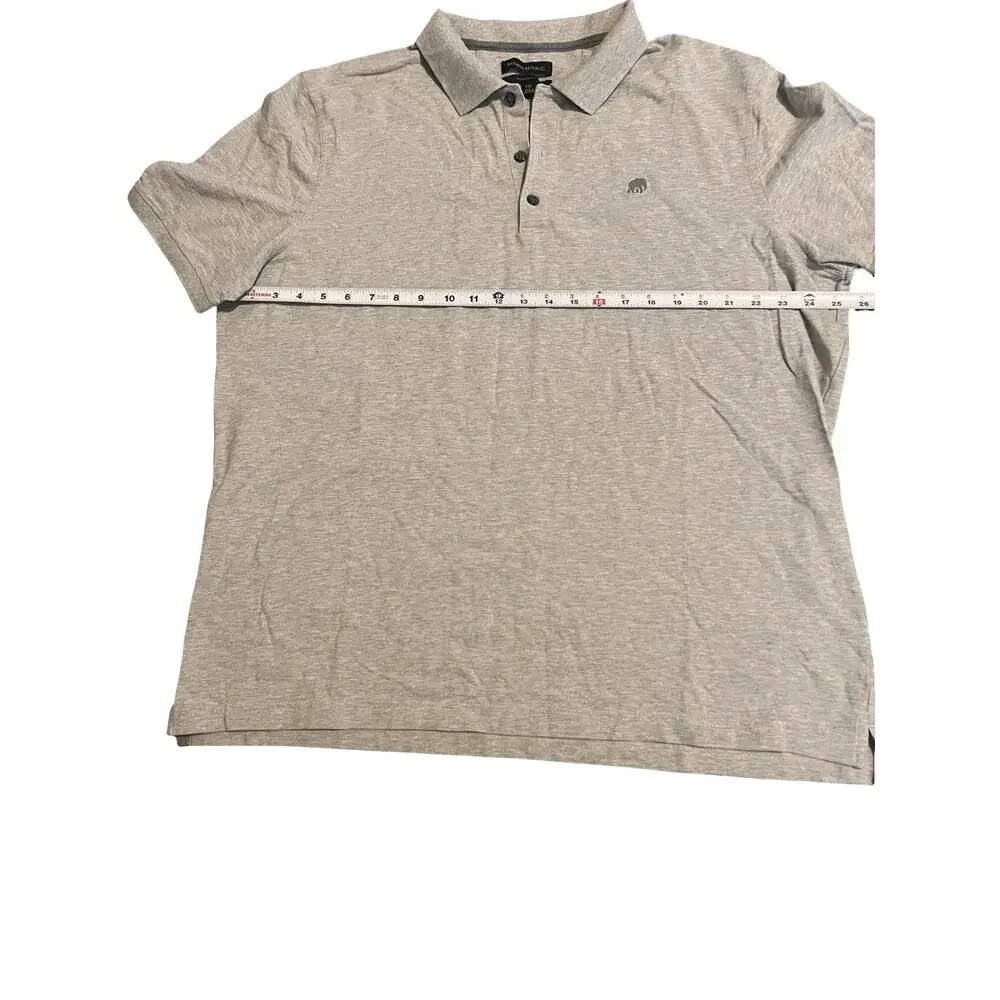 BANANA REPUBLIC Polo Shirt, Gray, Stretch, Standard Fit| Men’s: XXL